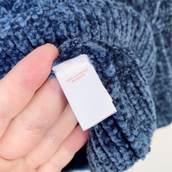 LC Lauren Conrad Navy Blue Chenille Knit Sweater - Picture 11 of 11